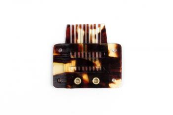 Clamp comb with plate, 3 cm - brown