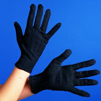 Handschuhe aus Baumwolle, schwarz
