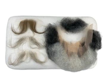 Beards made of human hair - handknotted - set 23